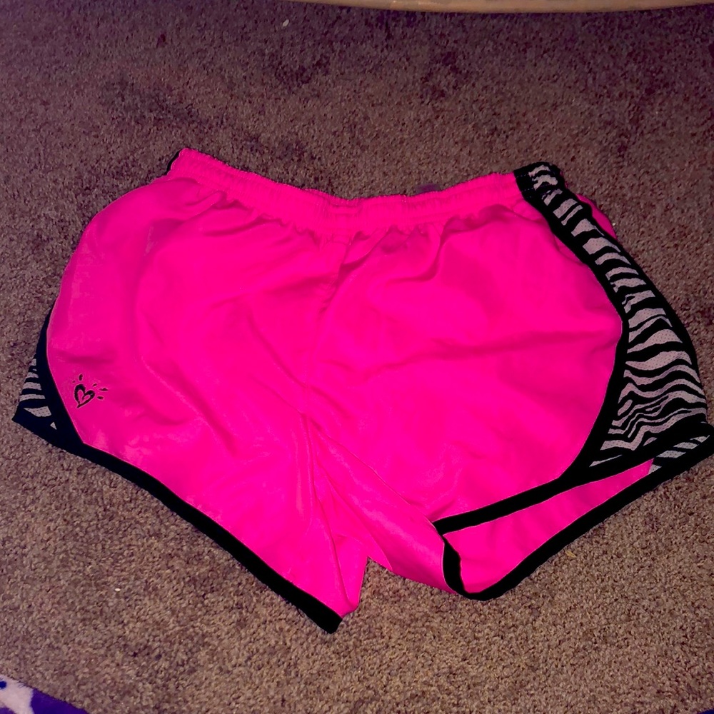 Neon pink shorts